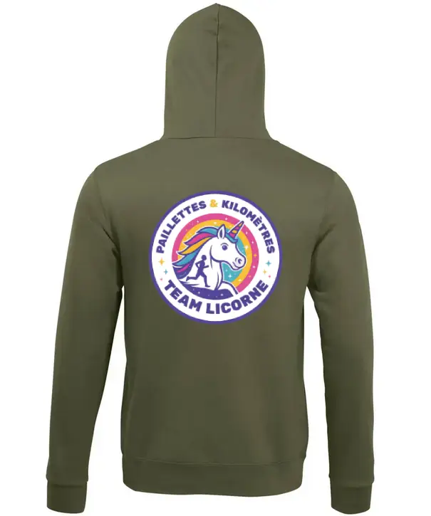 Hoodie Team Licorne – Paillettes & Kilomètres – Image 3