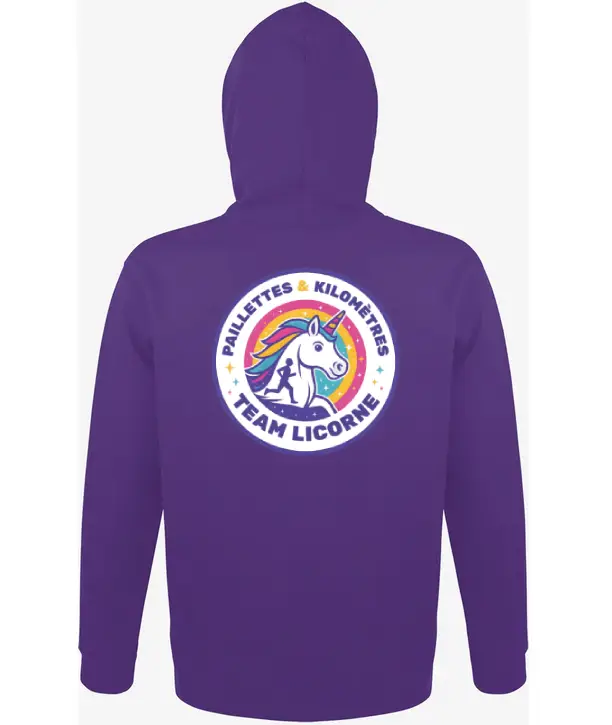 Hoodie Team Licorne – Paillettes & Kilomètres – Image 4