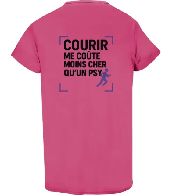 T-shirt Running "Courir me coûte moins cher qu’un psy" – Image 8