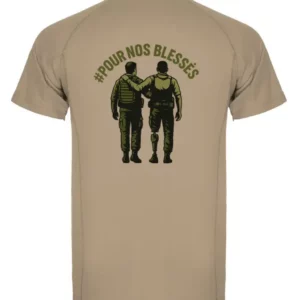 T-shirt sable premium – #PourNosBlessés