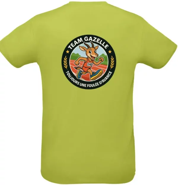 T-shirt Team Gazelle – "Toujours une foulée d’avance" – Image 2