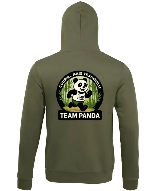 Hoodie Team Panda – Courir… mais tranquille – Image 2