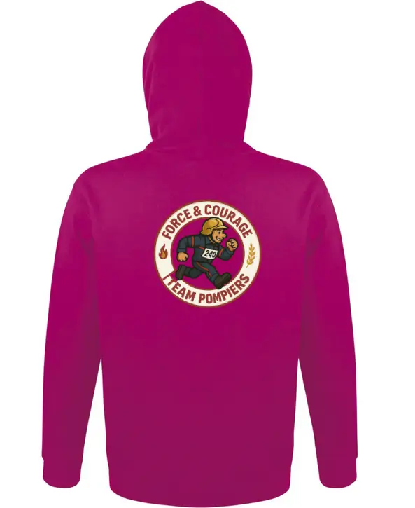 Hoodie Team Pompiers – Force & Courage – Image 3