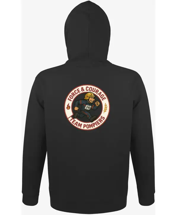 Hoodie Team Pompiers – Force & Courage