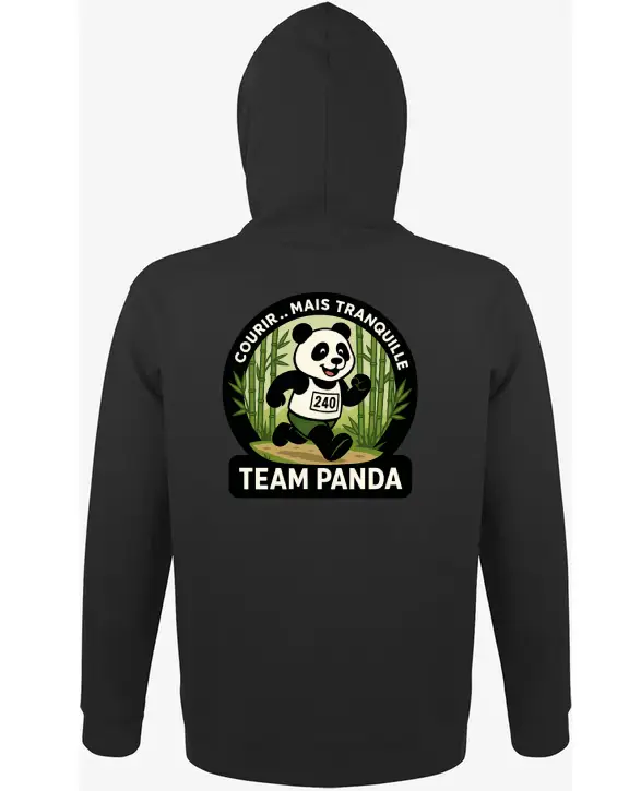 Hoodie Team Panda – Courir… mais tranquille – Image 4