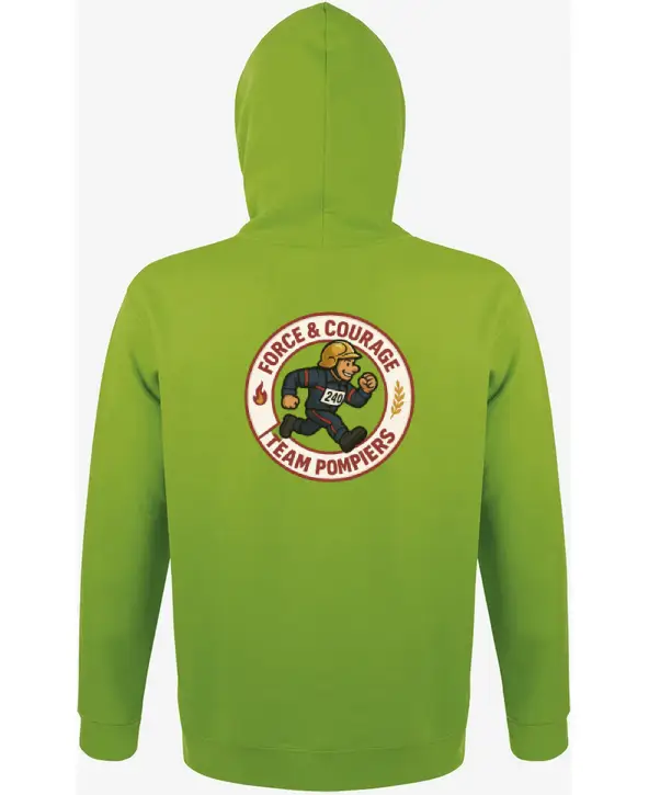 Hoodie Team Pompiers – Force & Courage – Image 4