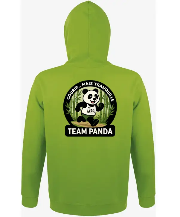 Hoodie Team Panda – Courir… mais tranquille – Image 5