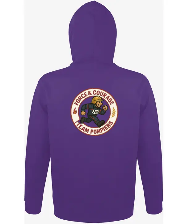 Hoodie Team Pompiers – Force & Courage – Image 5