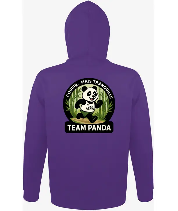 Hoodie Team Panda – Courir… mais tranquille