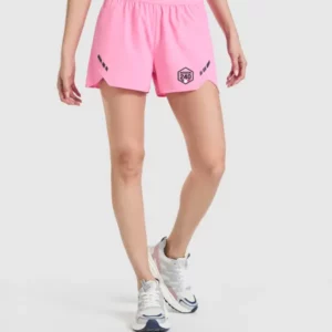 Short technique femme respirant avec poche zippée