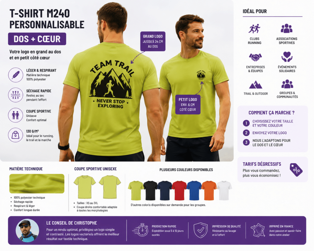 T-shirt personnalisable dos + cœur