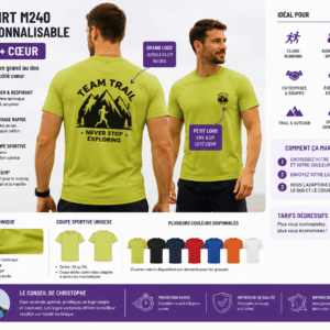 T-shirt personnalisable dos + cœur