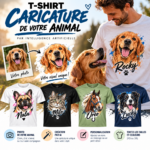 T-shirt caricature de votre animal