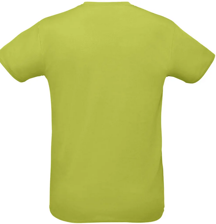 T-shirt vert pomme, vue de dos