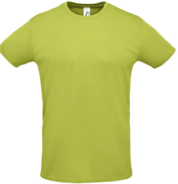 T-shirt vert pomme, vue de face